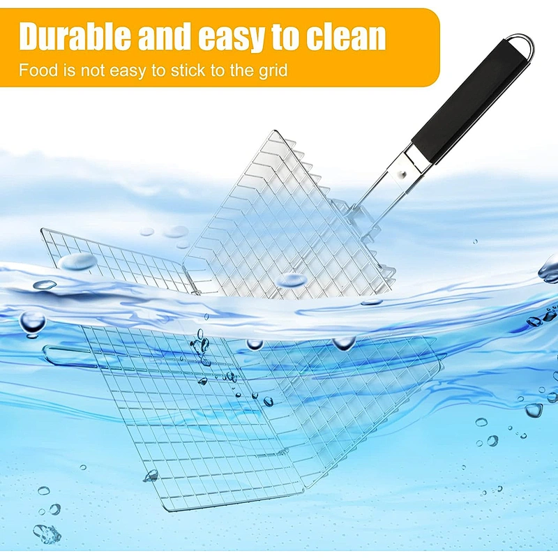 Grill Basket Grill Accessories BBQ Grilling Basket Folding Grilling Baskets