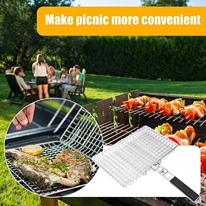 Grill Basket Grill Accessories BBQ Grilling Basket Folding Grilling Baskets