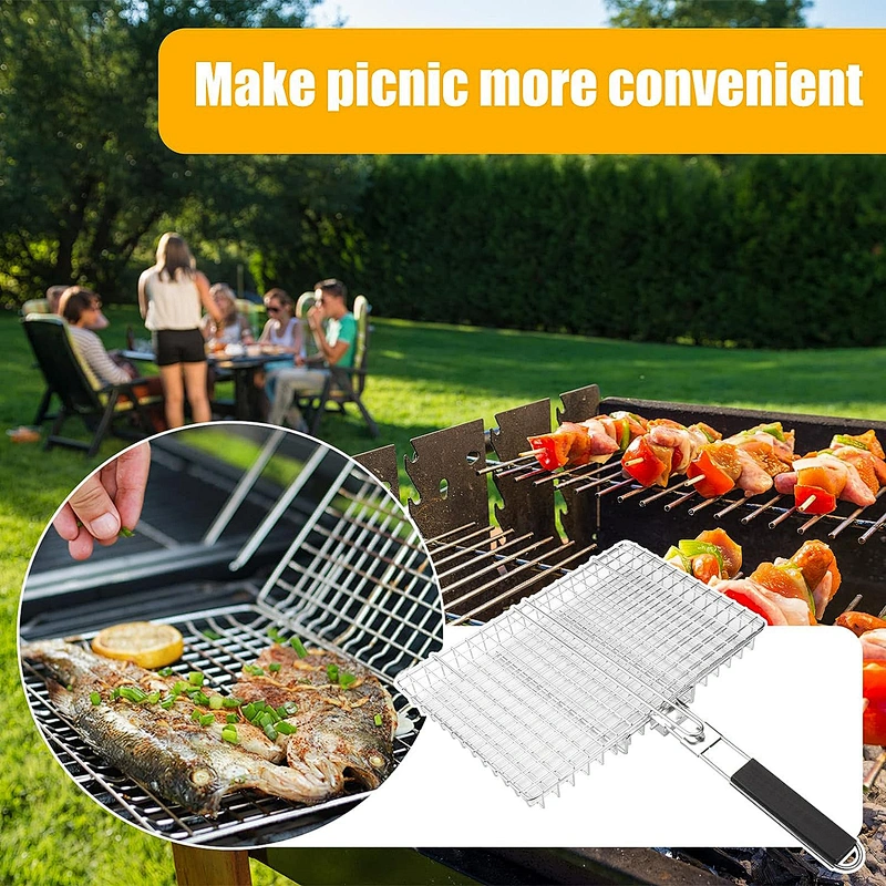 Grill Basket Grill Accessories BBQ Grilling Basket Folding Grilling Baskets